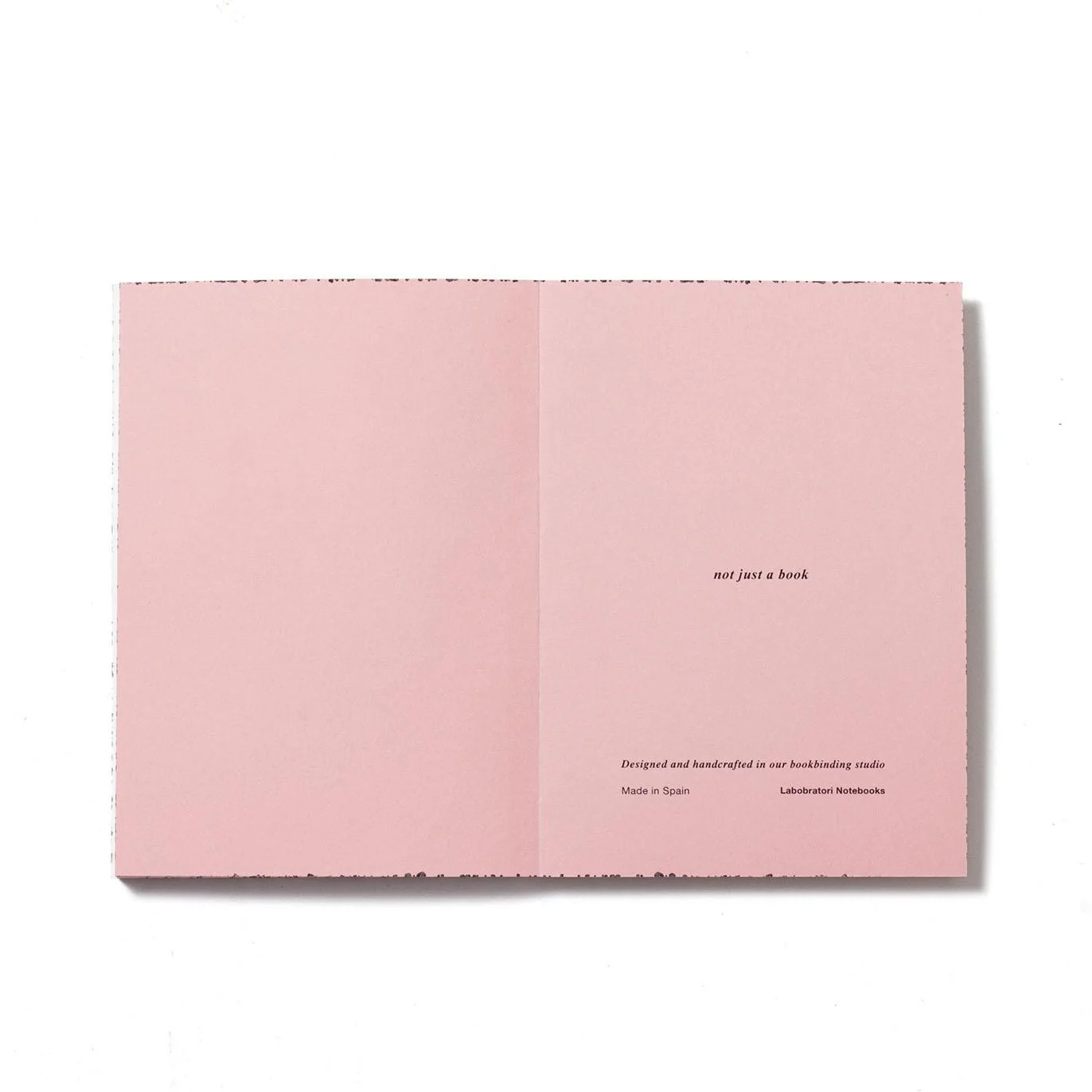 Labobratori Spray Splash Pale Pink Soft Cover A6 Plain Notebook - Image 4