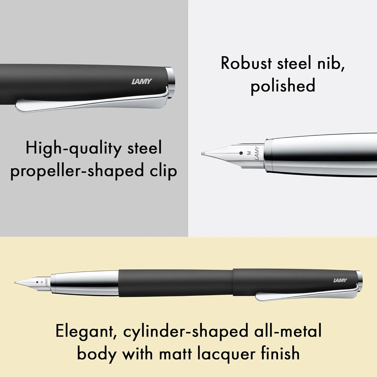 Lamy Studio Fountain Pen Black - Image 3