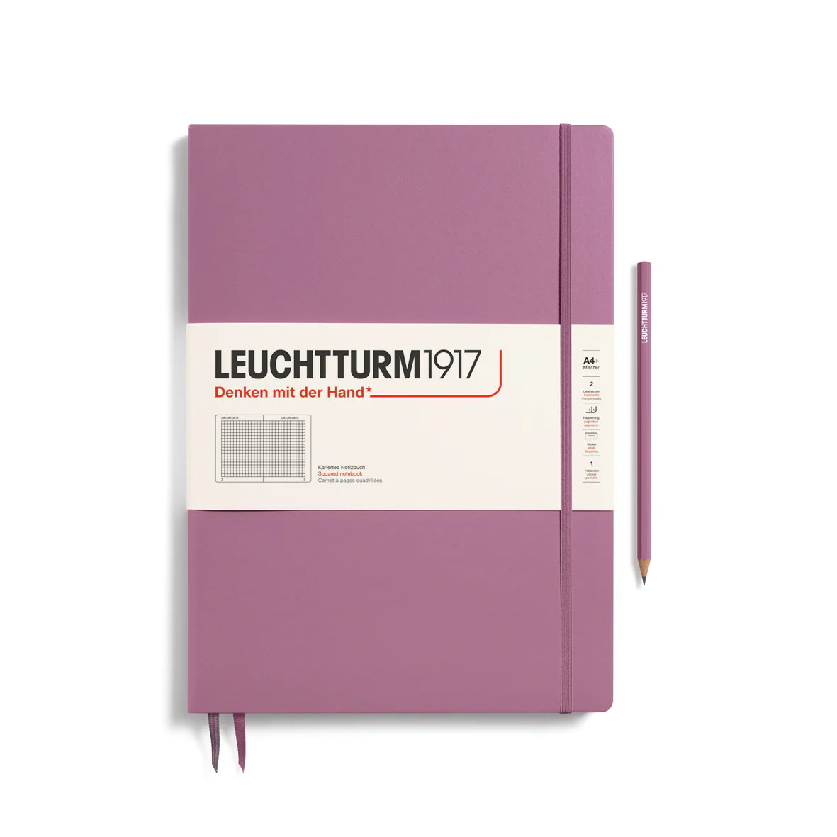 Leuchtturm 1917 A4 Master Slim Hardcover Notebook Grid Various Colours - Image 3