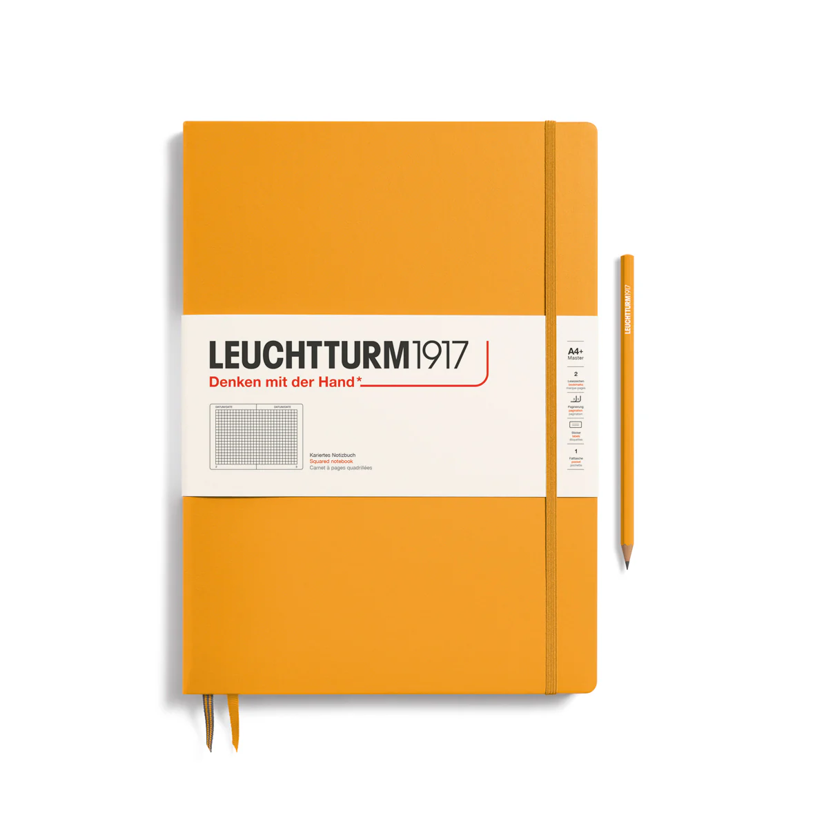 Leuchtturm 1917 A4 Master Slim Hardcover Notebook Grid Various Colours - Image 5