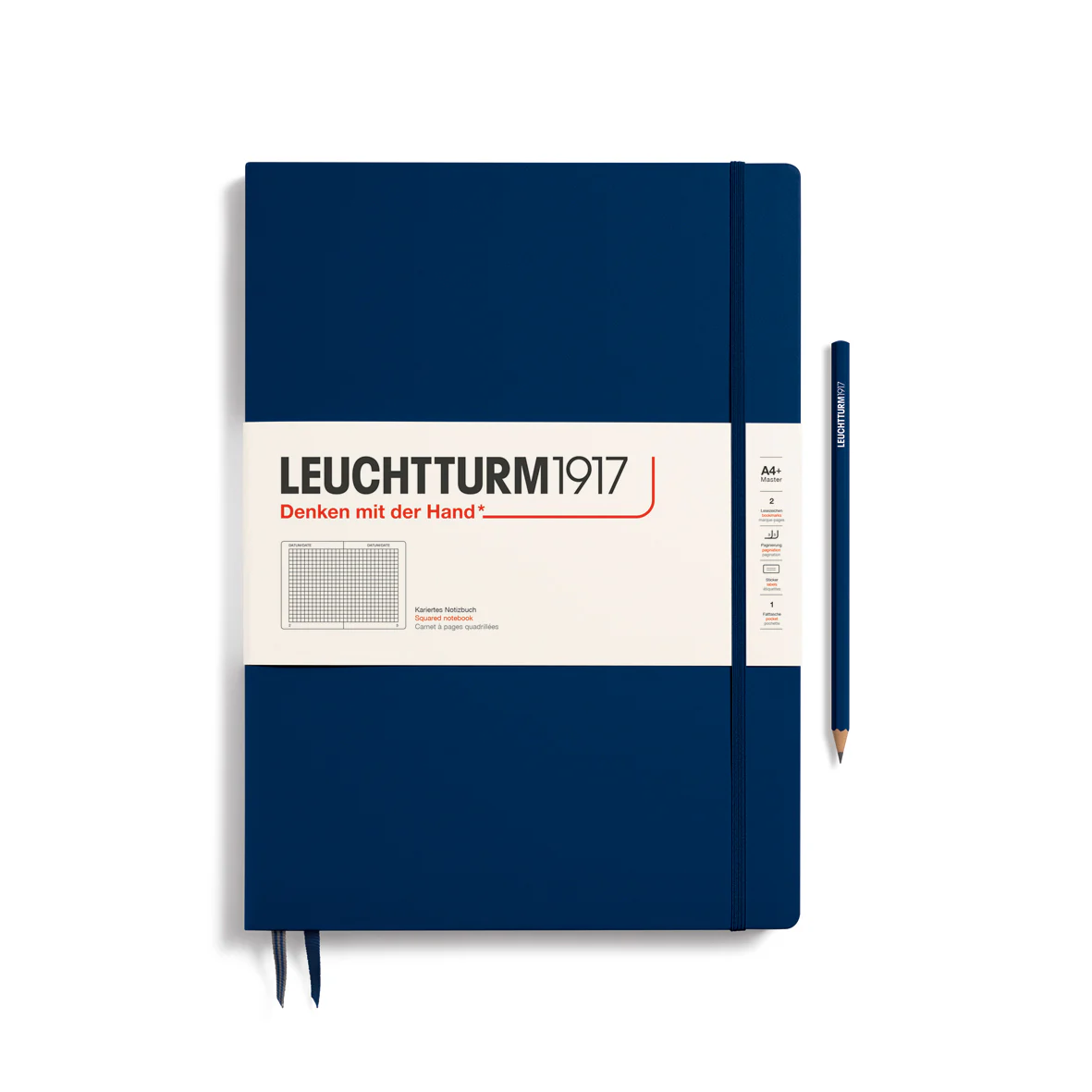 Leuchtturm 1917 A4 Master Slim Hardcover Notebook Grid Various Colours - Image 6