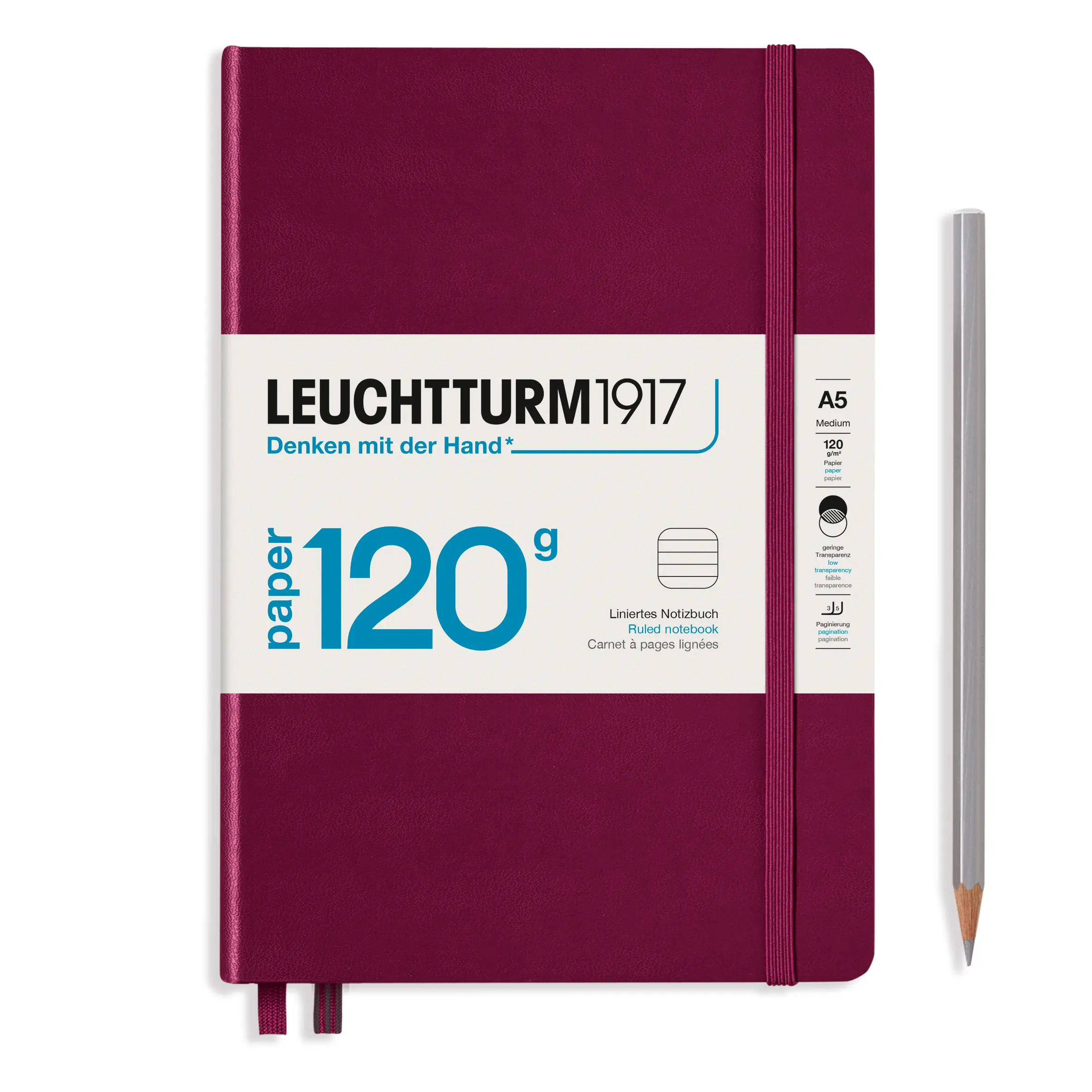 Leuchtturm 1917 A5 Hardcover Notebook 120gsm Lined - Image 5