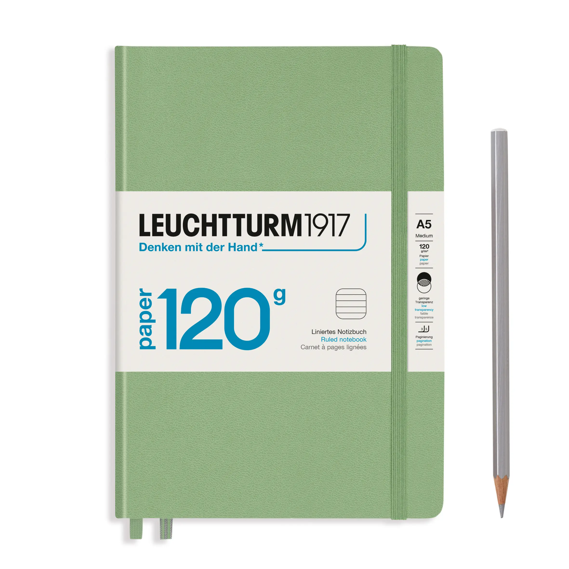 Leuchtturm 1917 A5 Hardcover Notebook 120gsm Lined - Image 6