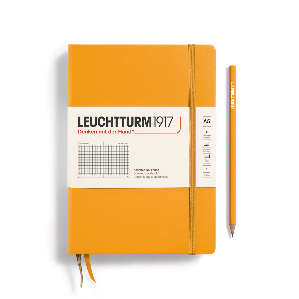 Leuchtturm 1917 A5 Hardcover Notebook Squared Paper - Image 12