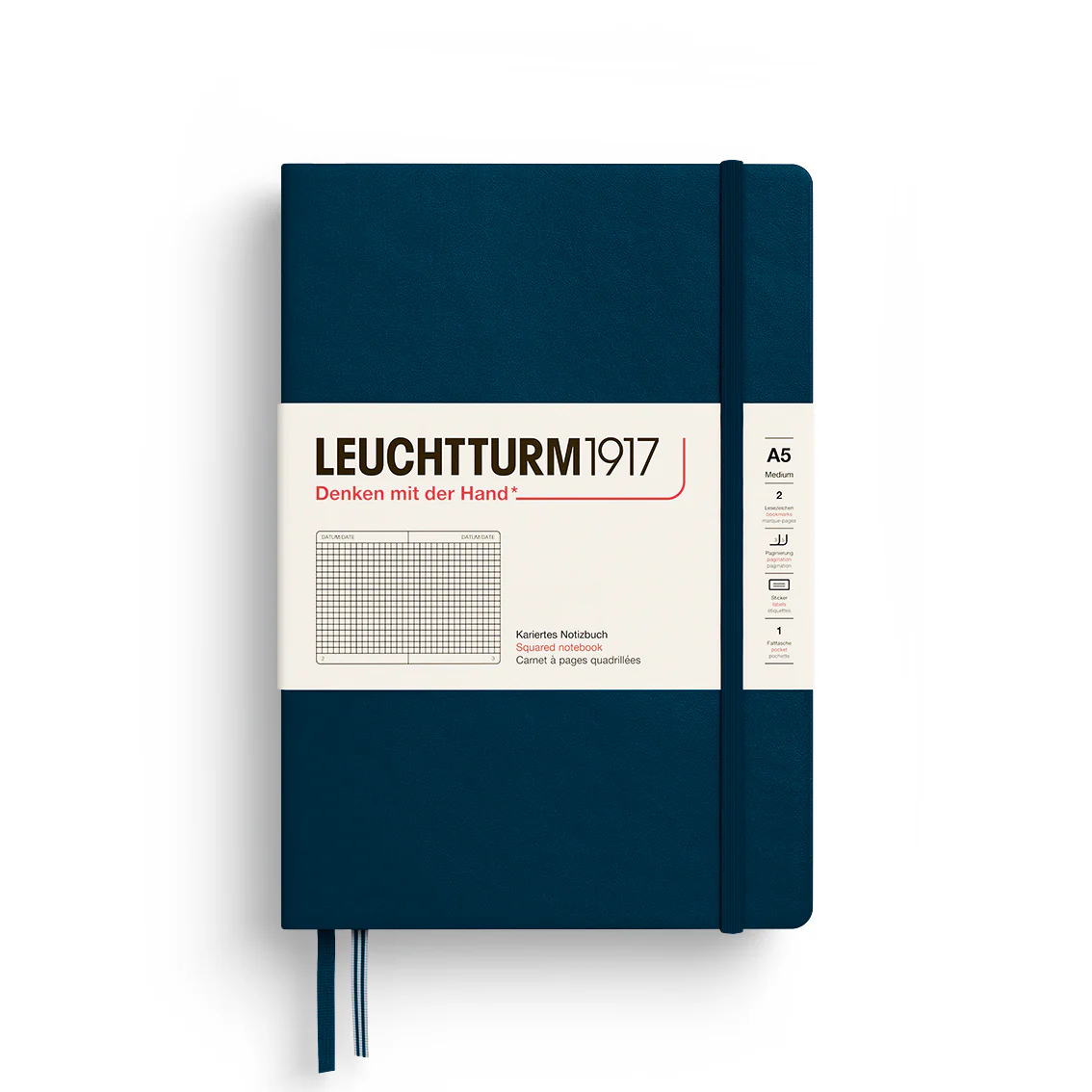 Leuchtturm 1917 A5 Hardcover Notebook Squared Paper - Image 14