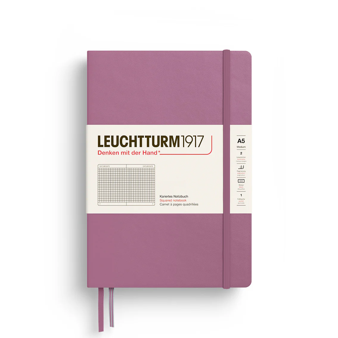 Leuchtturm 1917 A5 Hardcover Notebook Squared Paper - Image 16