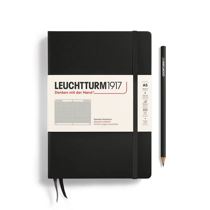 Leuchtturm 1917 A5 Hardcover Notebook Squared Paper - Image 3
