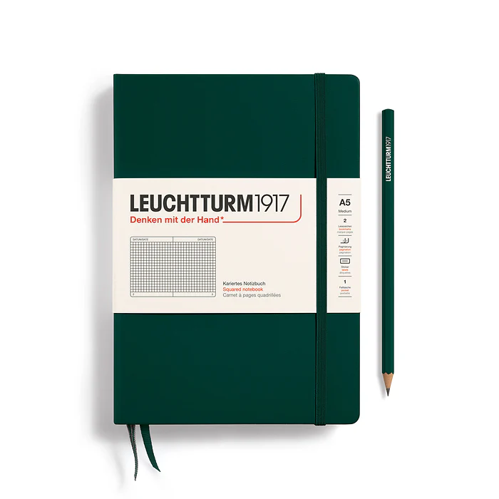Leuchtturm 1917 A5 Hardcover Notebook Squared Paper - Image 4