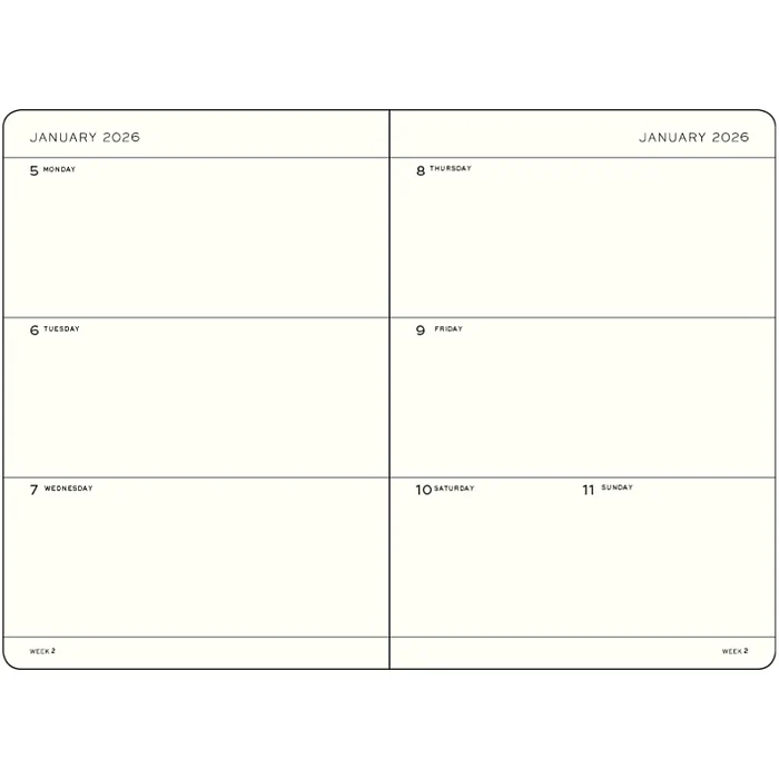 Leuchtturm 2026 Hardcover Diary - Weekly Planner A5 - Image 3