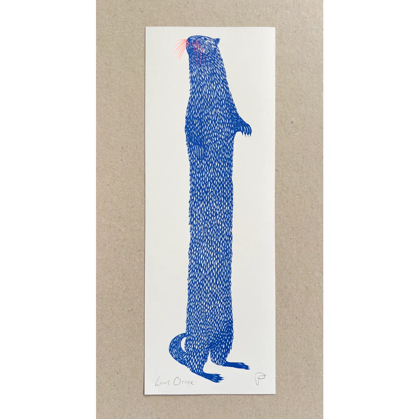 Long Otter Riso Print