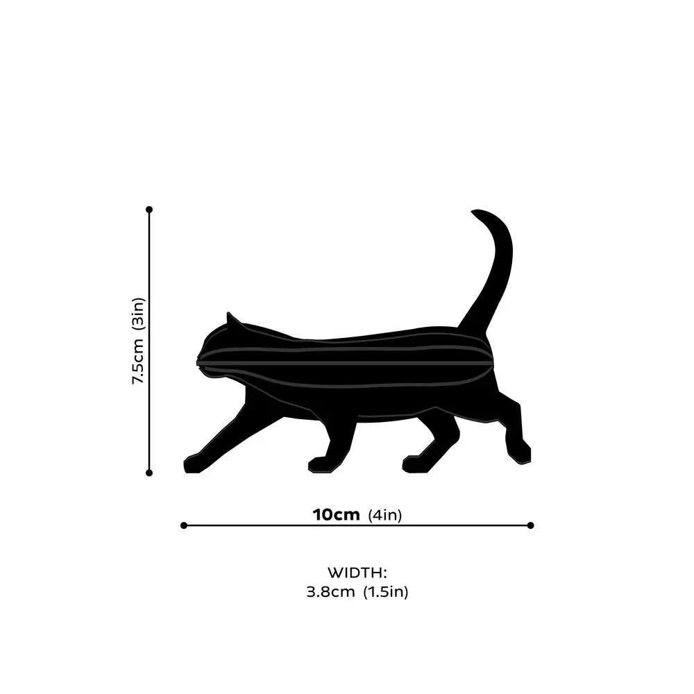 Lovi Cat 12cm Black - 3D Wooden Figure - Image 3