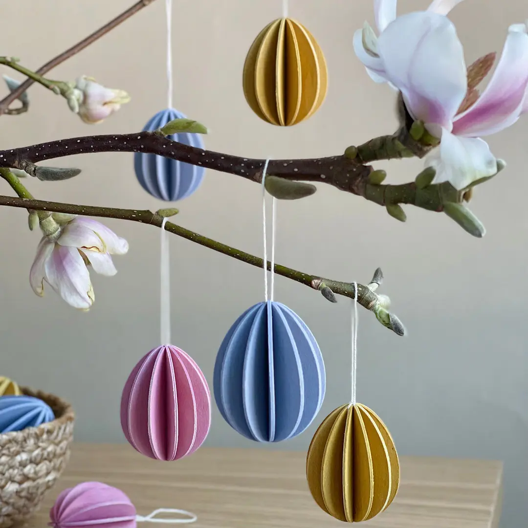 Lovi Eggs 4.5cm - Pack of 6 - 3D Wooden Figures - Image 3