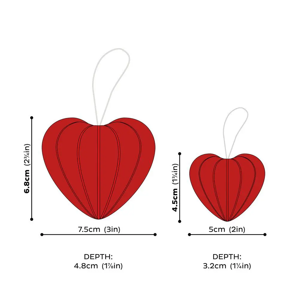 Lovi Heart - Bright Red - 3D Wooden Figure - Image 3