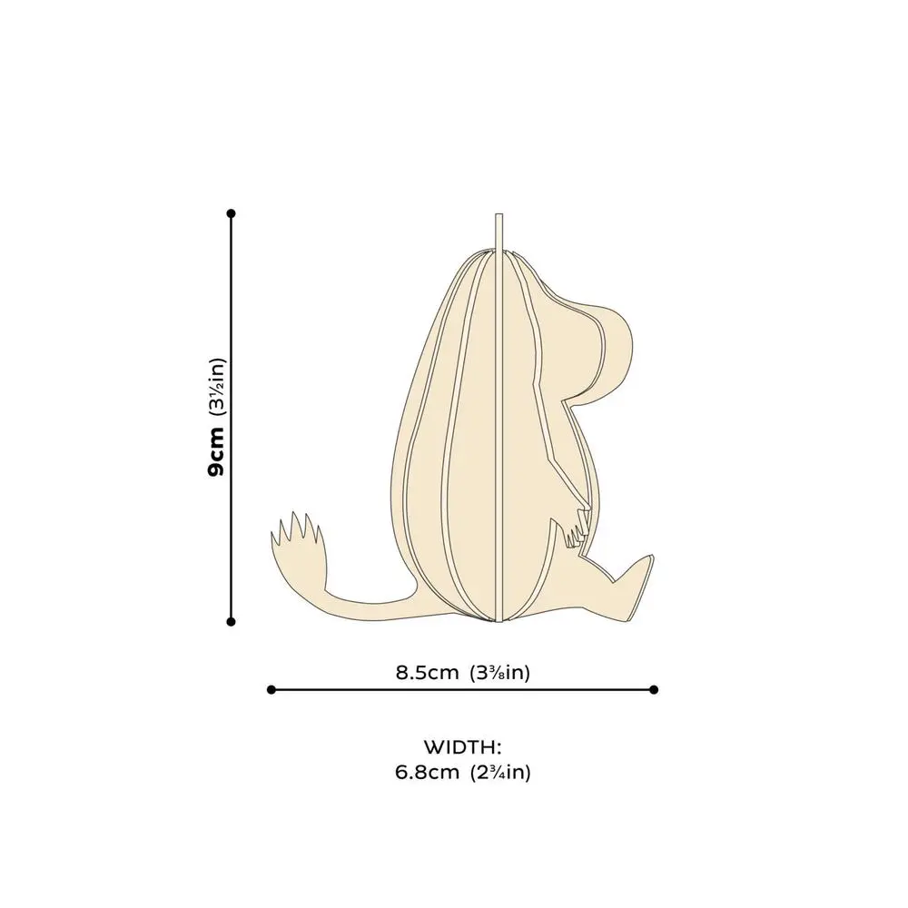 Lovi Moomintroll 9cm- 3D Wooden Figure - Image 4