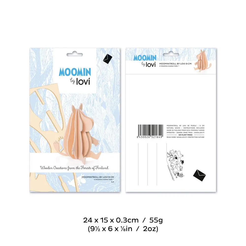 Lovi Moomintroll 9cm- 3D Wooden Figure - Image 5