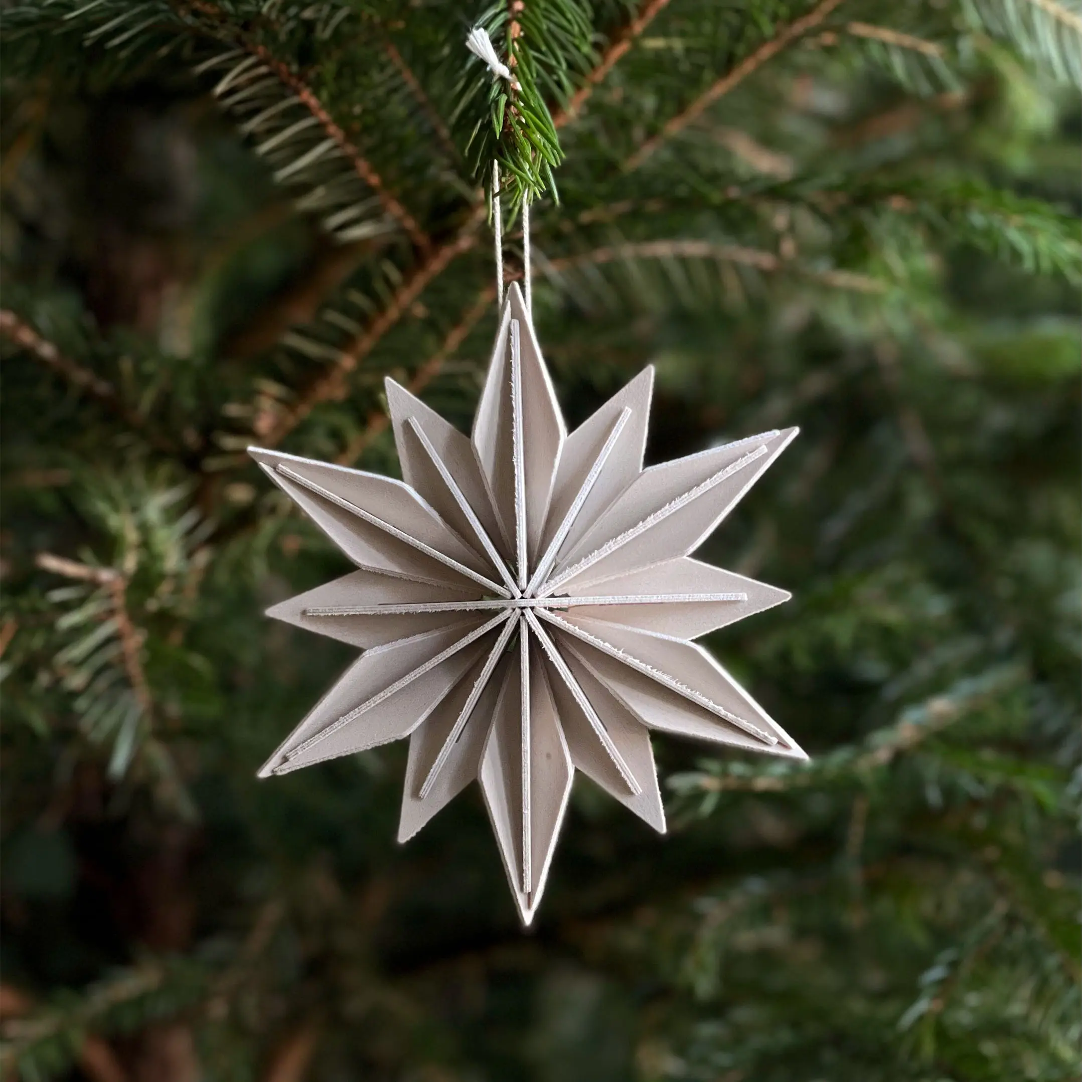 Lovi Natural Wood Deco Star 10cm - Pack of 4 - Image 2