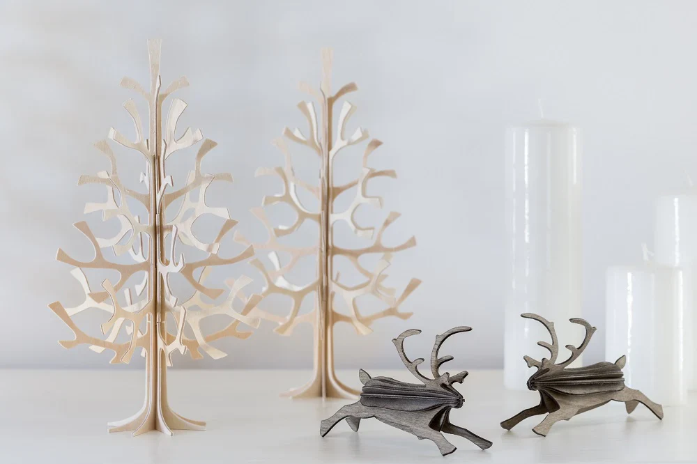 Lovi Spruce Tree 25 cm natural wood - 3D Wooden Figure - Image 4