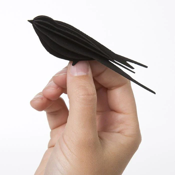 Lovi Swallow 10 cm Black - 3D Wooden Figure