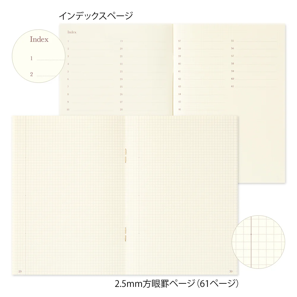 Midori A6 Commonplace Book - 2.5mm Grid - Image 5