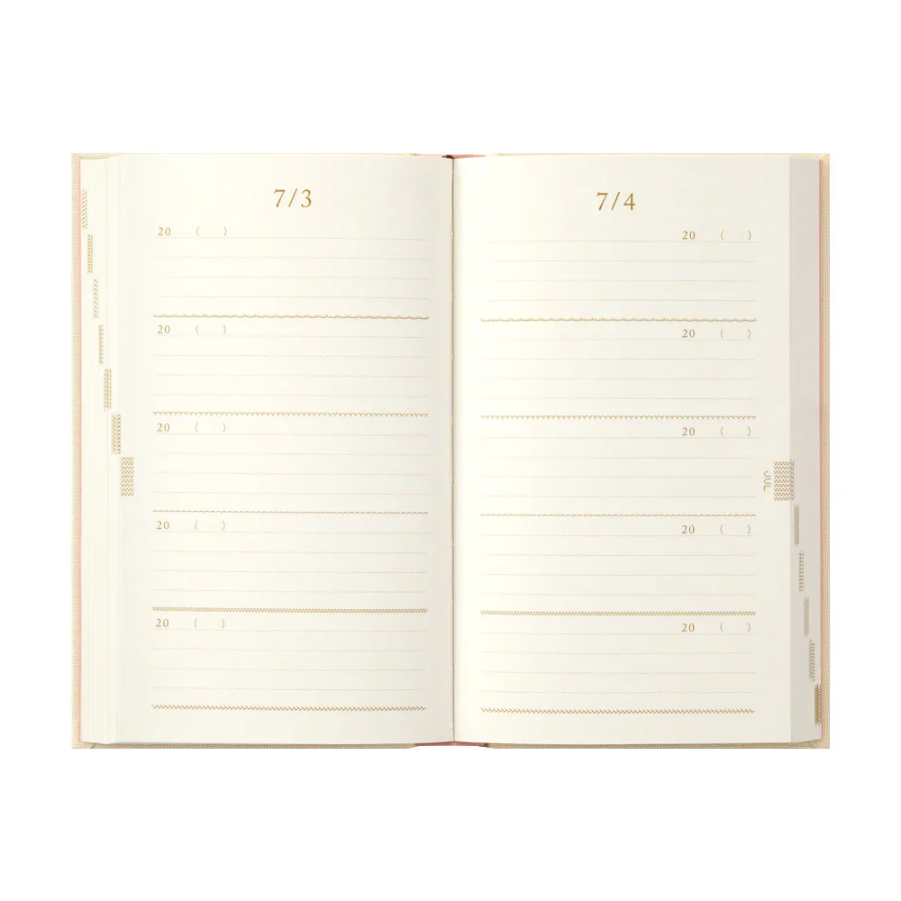 Midori B6 Slim 5 Year Journal - Embroidered Flowers - Image 4