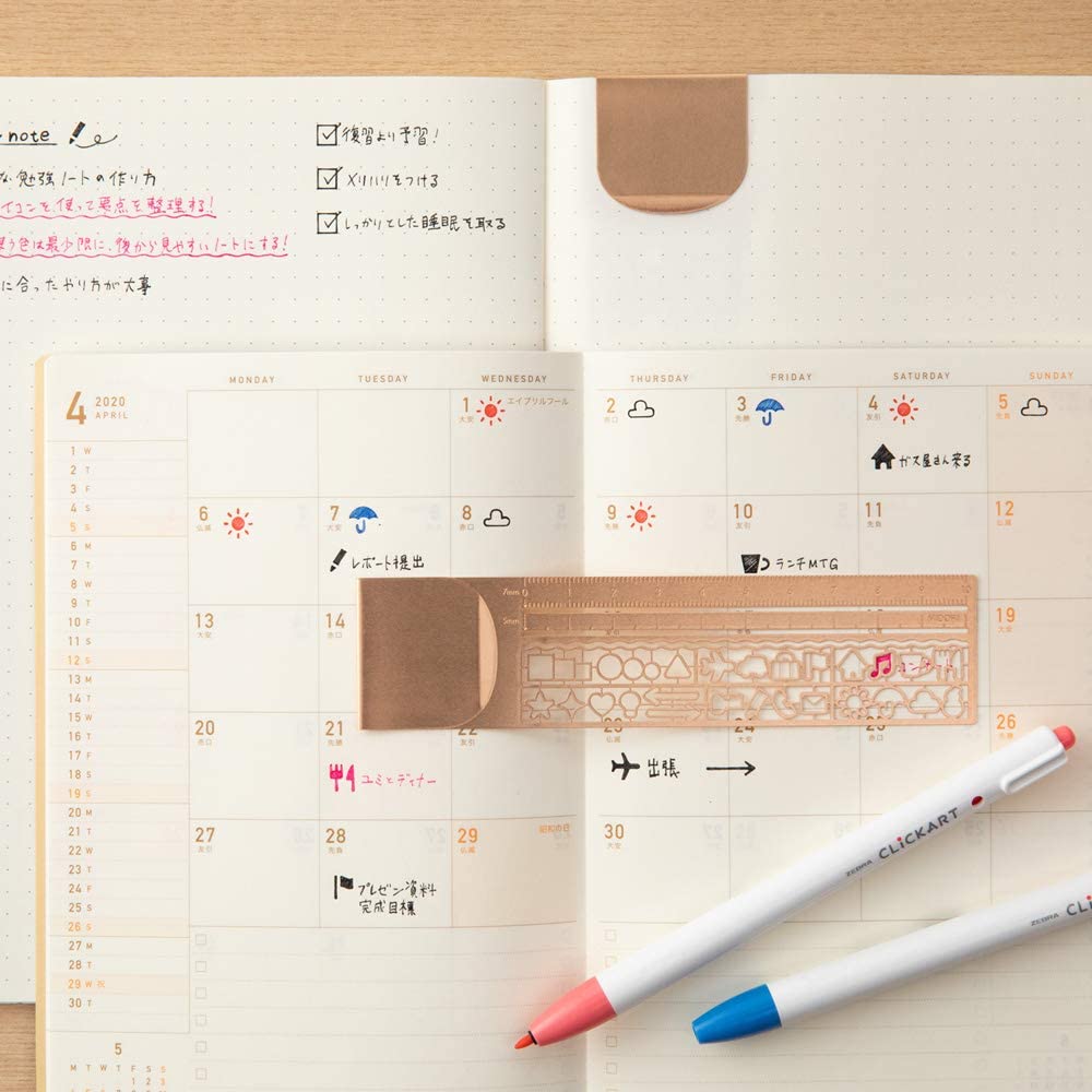 Midori Clip Stencil Ruler Copper - Image 4