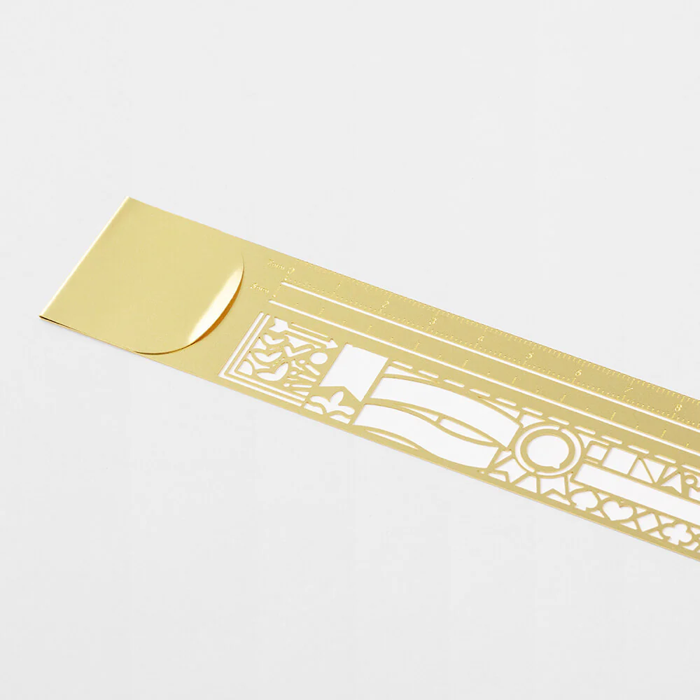Midori Clip Stencil Ruler Brass - Image 3