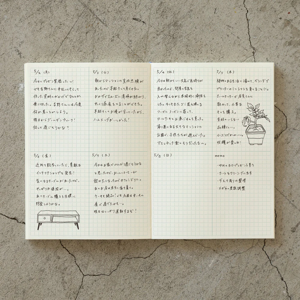Midori MD Journal A5 Grid Block Notebook - Image 2