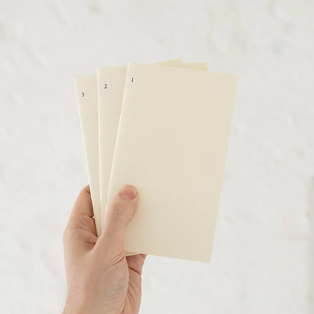 Midori MD Paper B6 Slim Blank Notebook Light - Pack of 3 - Image 5