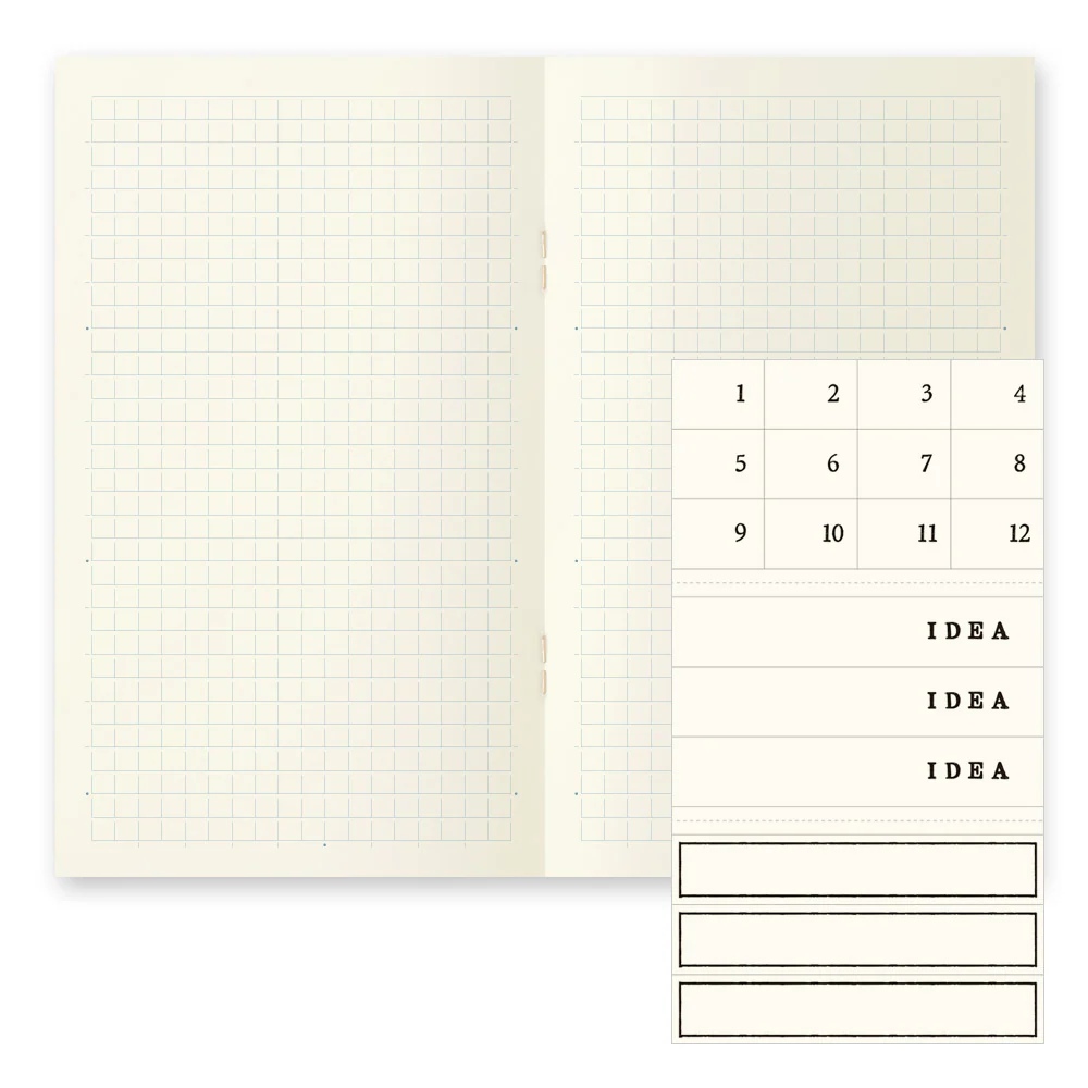 Midori MD Paper B6 Slim Grid Notebook Light - Pack of 3 - Image 3