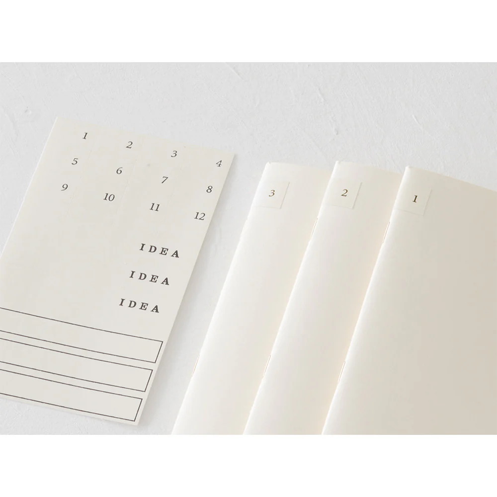 Midori MD Paper B6 Slim Grid Notebook Light - Pack of 3 - Image 6