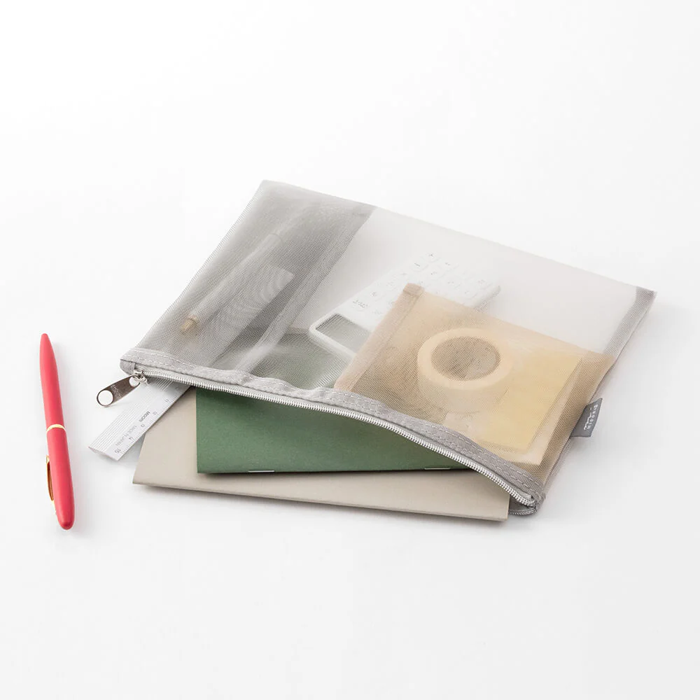 Midori Pen & Tool Pouch Mesh Grey - Image 3