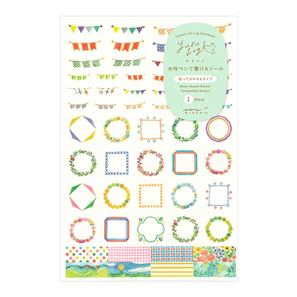Midori Yuru Log Stickers - Decoration