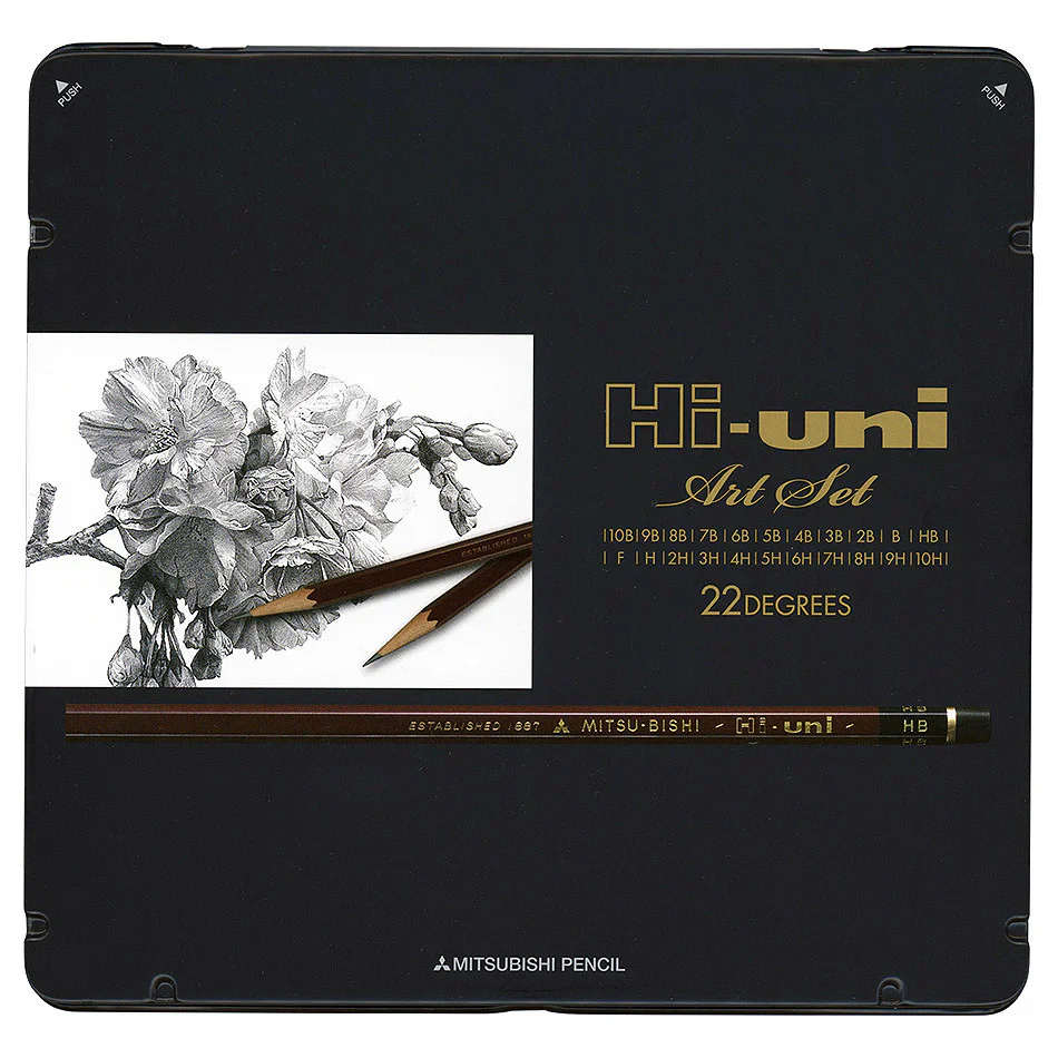 Mitsubishi Hi-uni Pencil Art Set of 22 Grades - Image 2