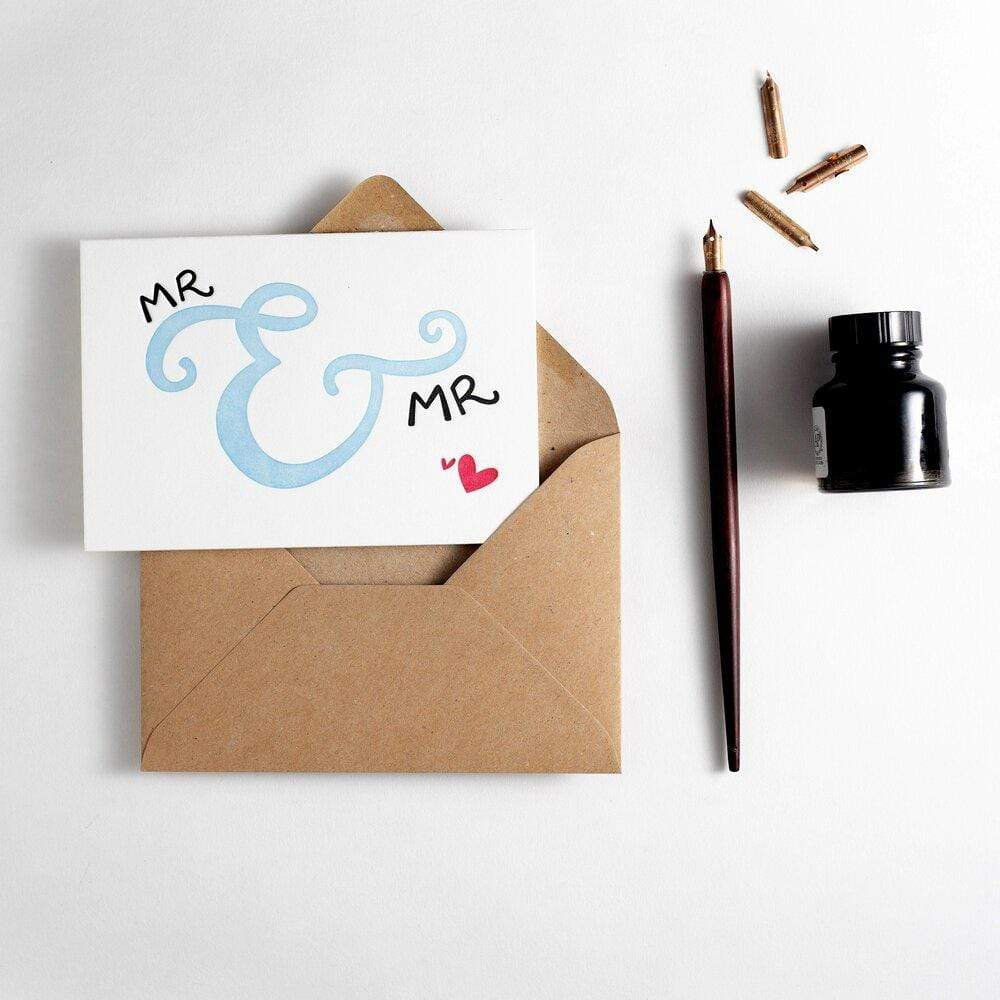 Mr & Mr Letterpress Wedding Card