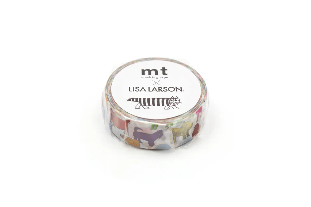MT x Lisa Larson - Colourful Dog Washi Tape - Image 2