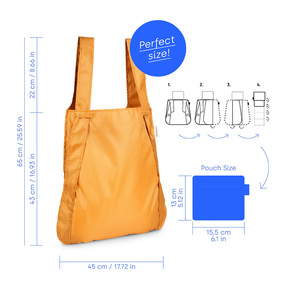 Notabag 2 in 1 Tote & Backpack - Mustard - Image 5