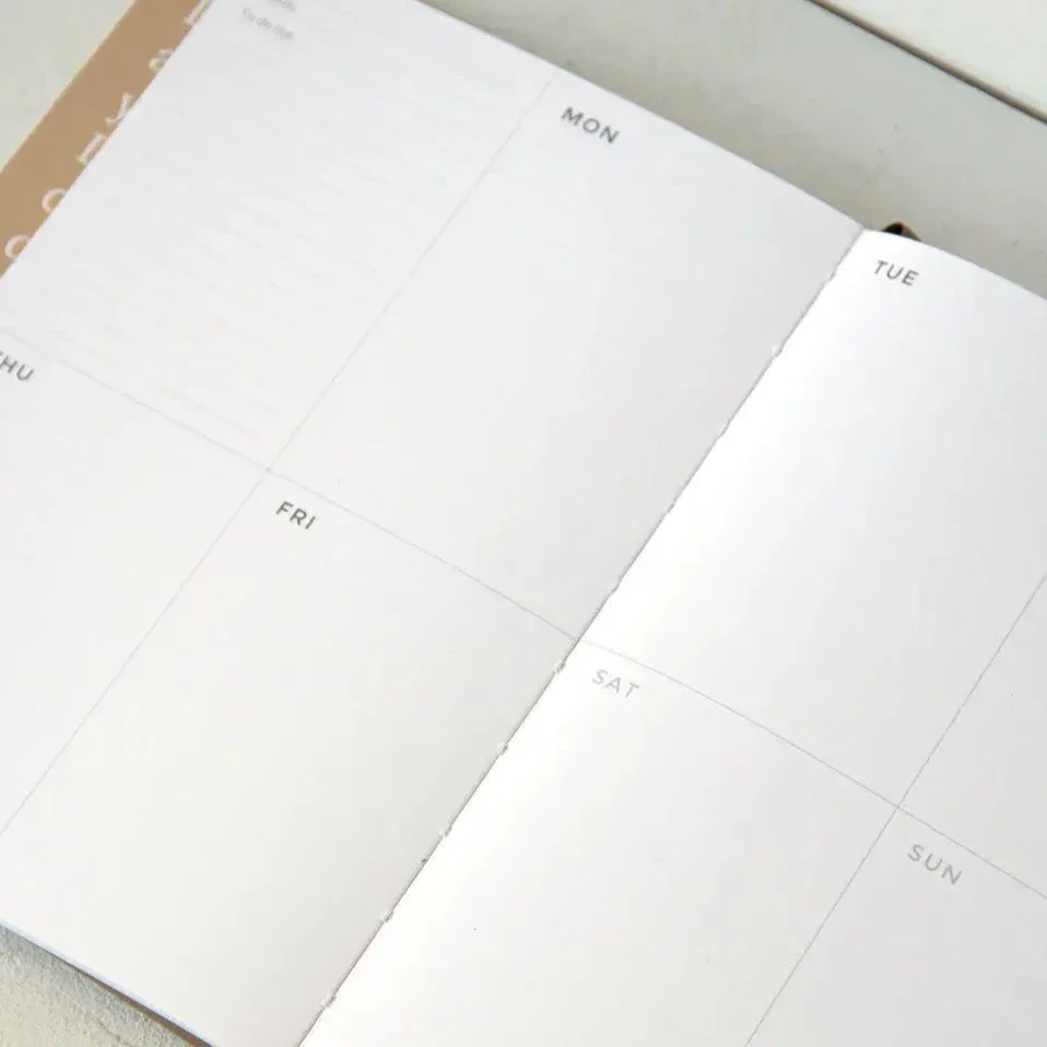 Octagon Design Undated Weekly Planner Kraft - Image 4