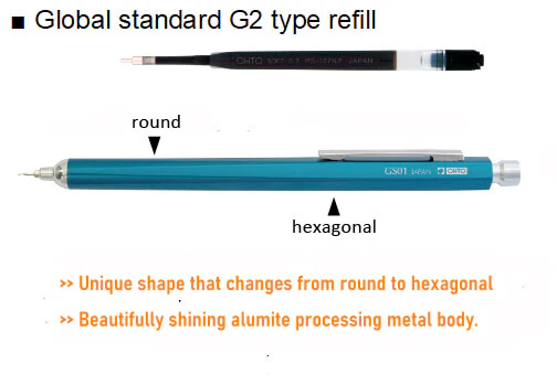 OHTO GS01 Horizon Needlepoint 0.7mm Aluminium Pen - Image 8