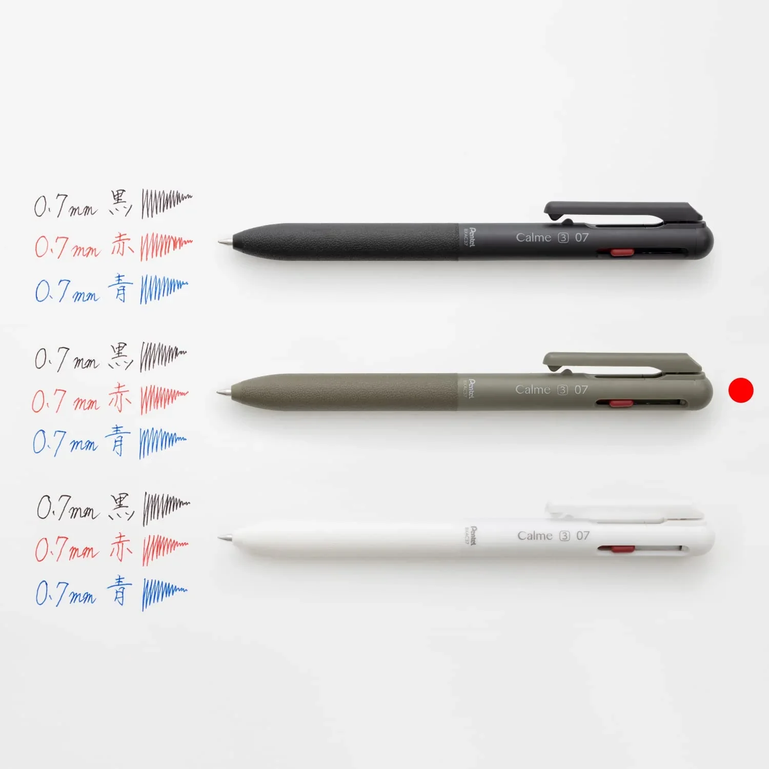 Pentel Calme 3 Colour Multi-pen 0.7mm - Image 6