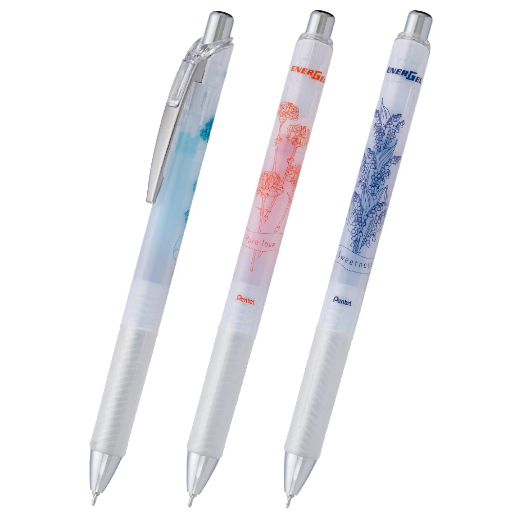 Pentel Energel Flower Language 0.5mm Gel Pen Set of 3 - Image 2