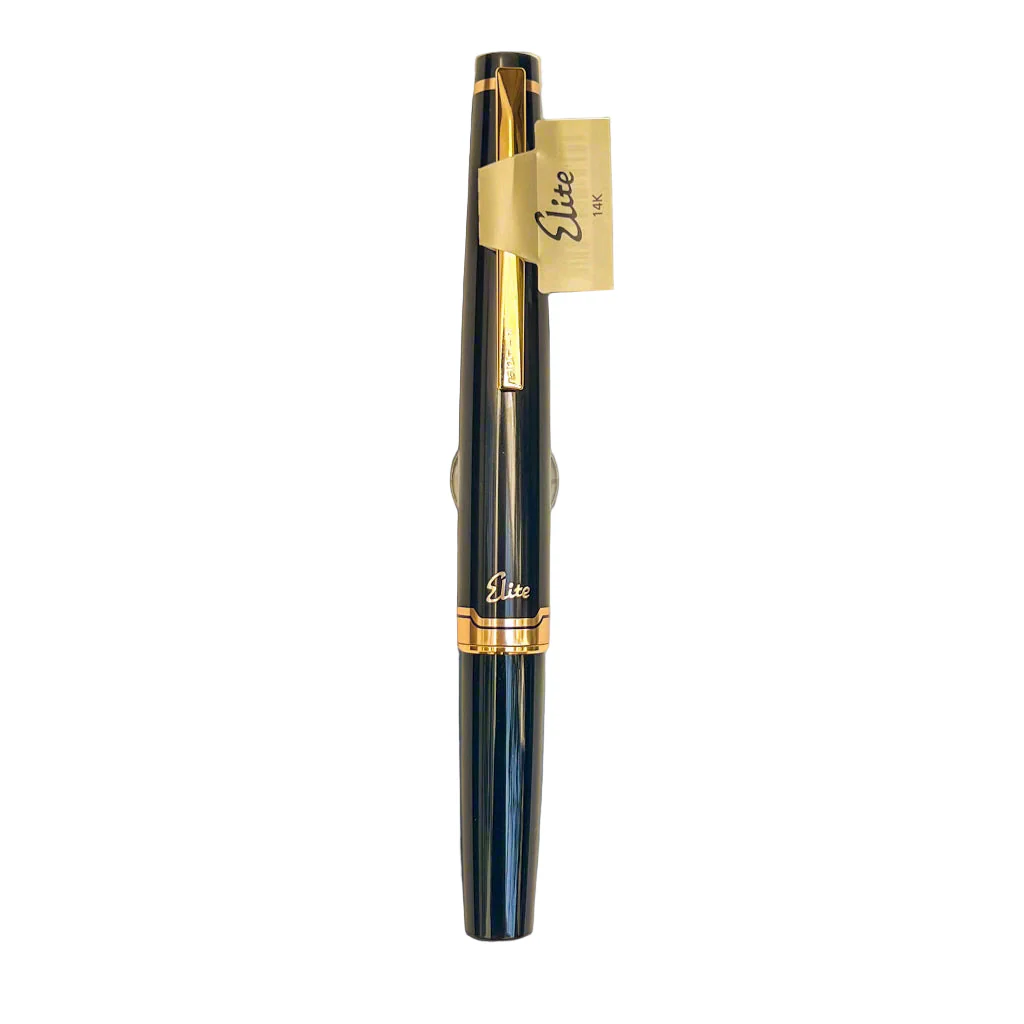 Pilot Elite E95S Fountain Pen 14k Gold Nib - Black - Image 3