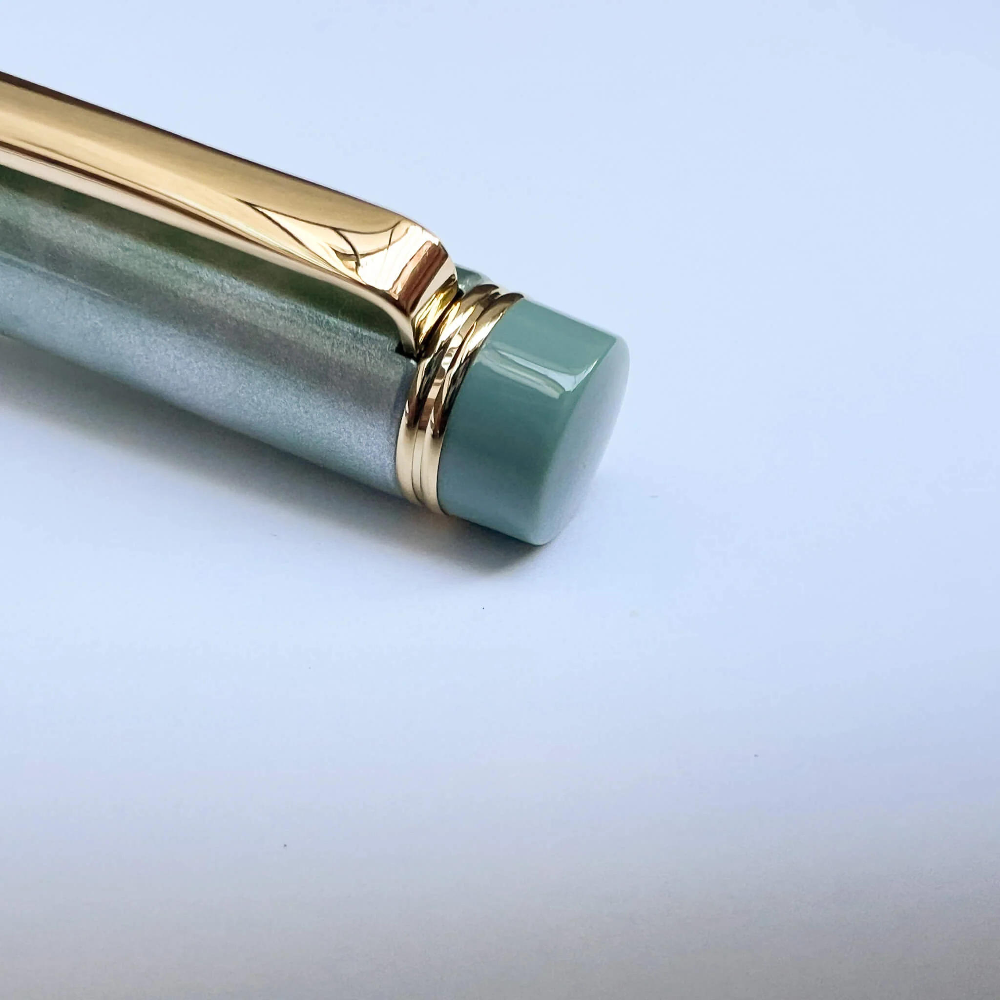 Pilot Grance Fountain Pen 14k gold nib - Marble Green - Image 5