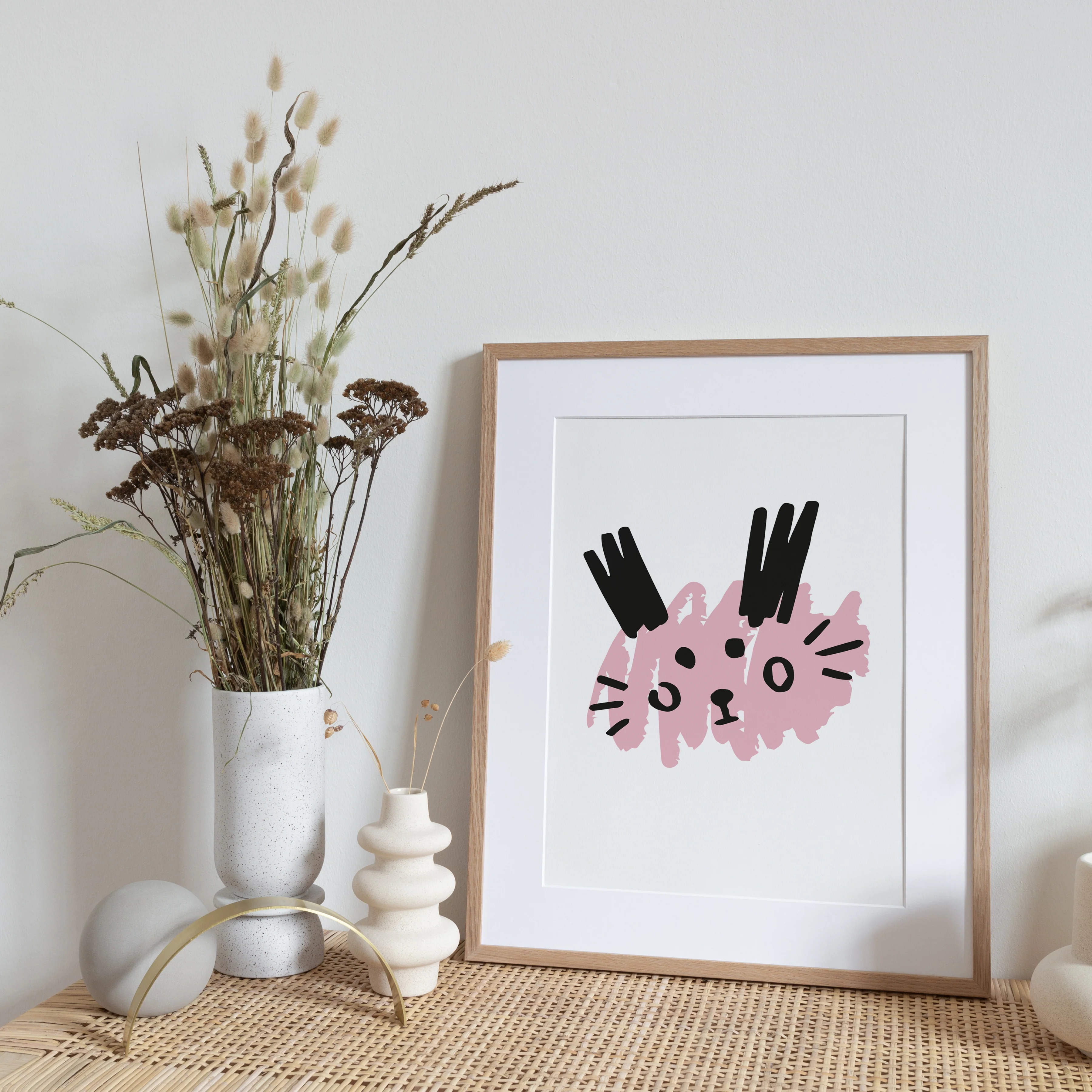 Rabbit A4 Letterpress Art Print