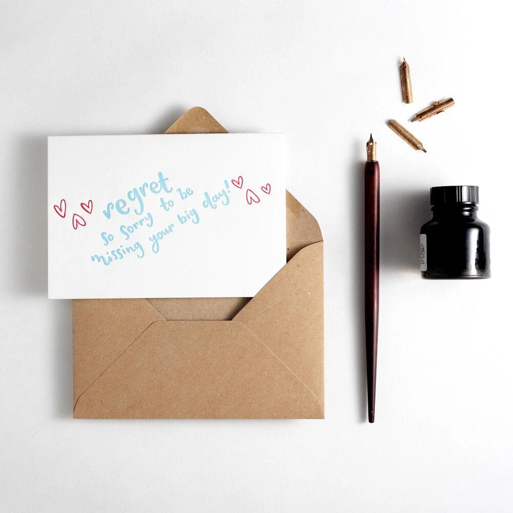 Regret RSVP Card