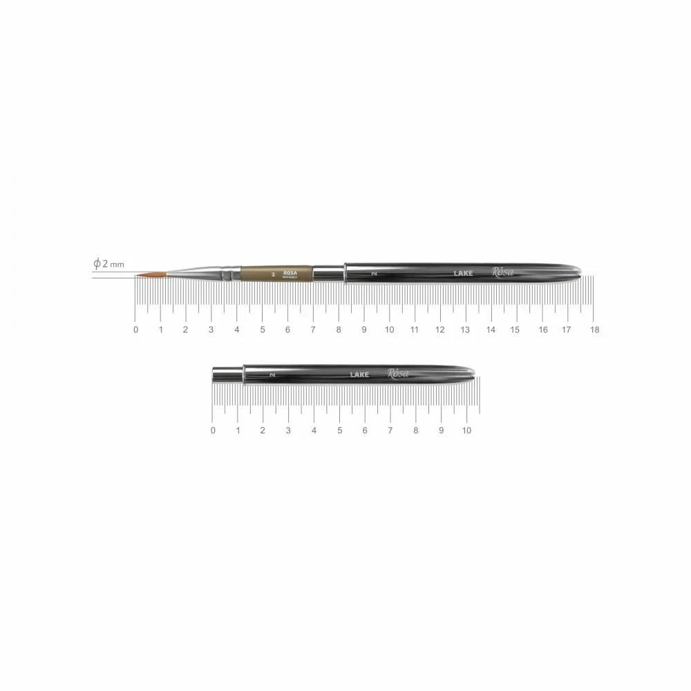 Rosa Lake Sable Synthetic Mix Series 178 Travel Brushes - Image 2