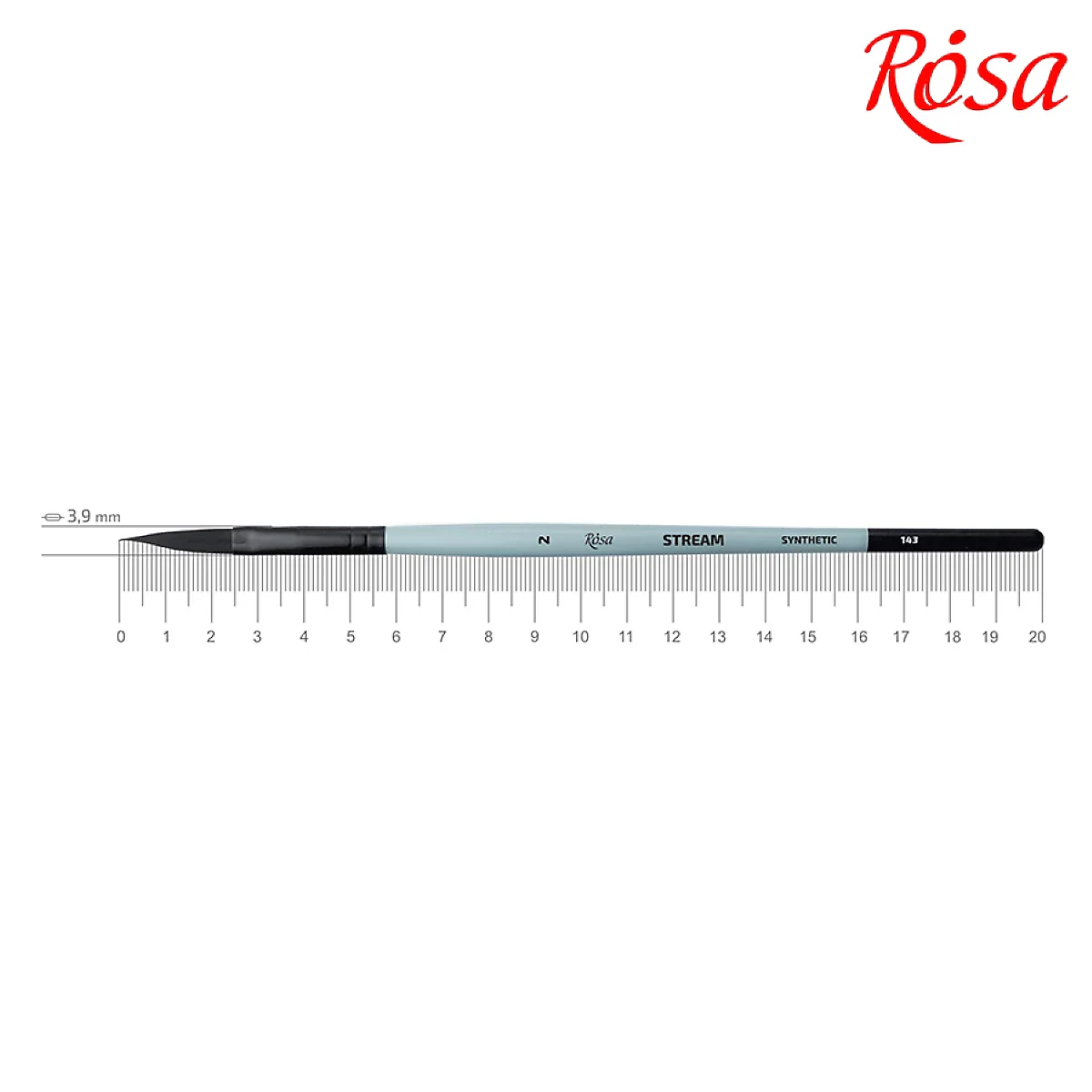 Rosa Synthetics Saber Flat Dagger Painting Brush, STREAM 143 - Image 2