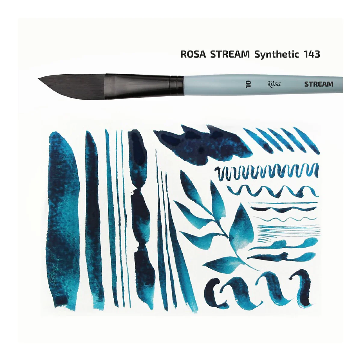 Rosa Synthetics Saber Flat Dagger Painting Brush, STREAM 143 - Image 4