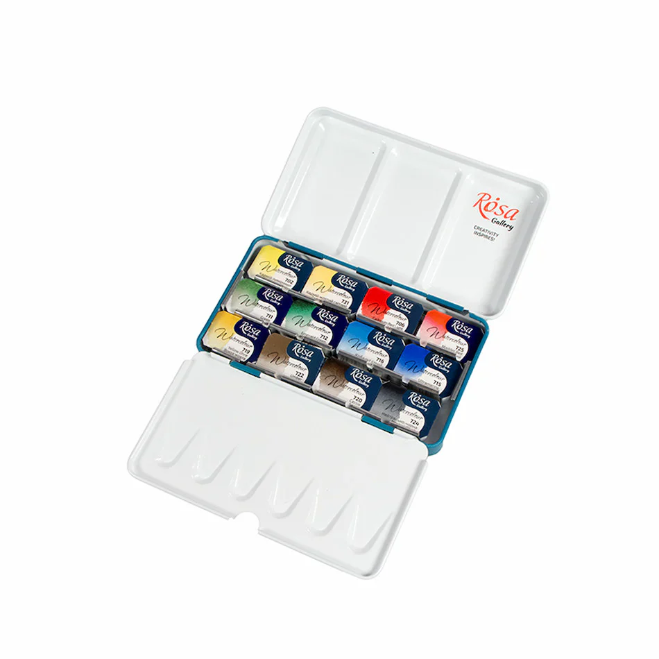 ROSA Watercolours - Classic Colours - Tin of 12 Assorted Whole Pans - Image 4