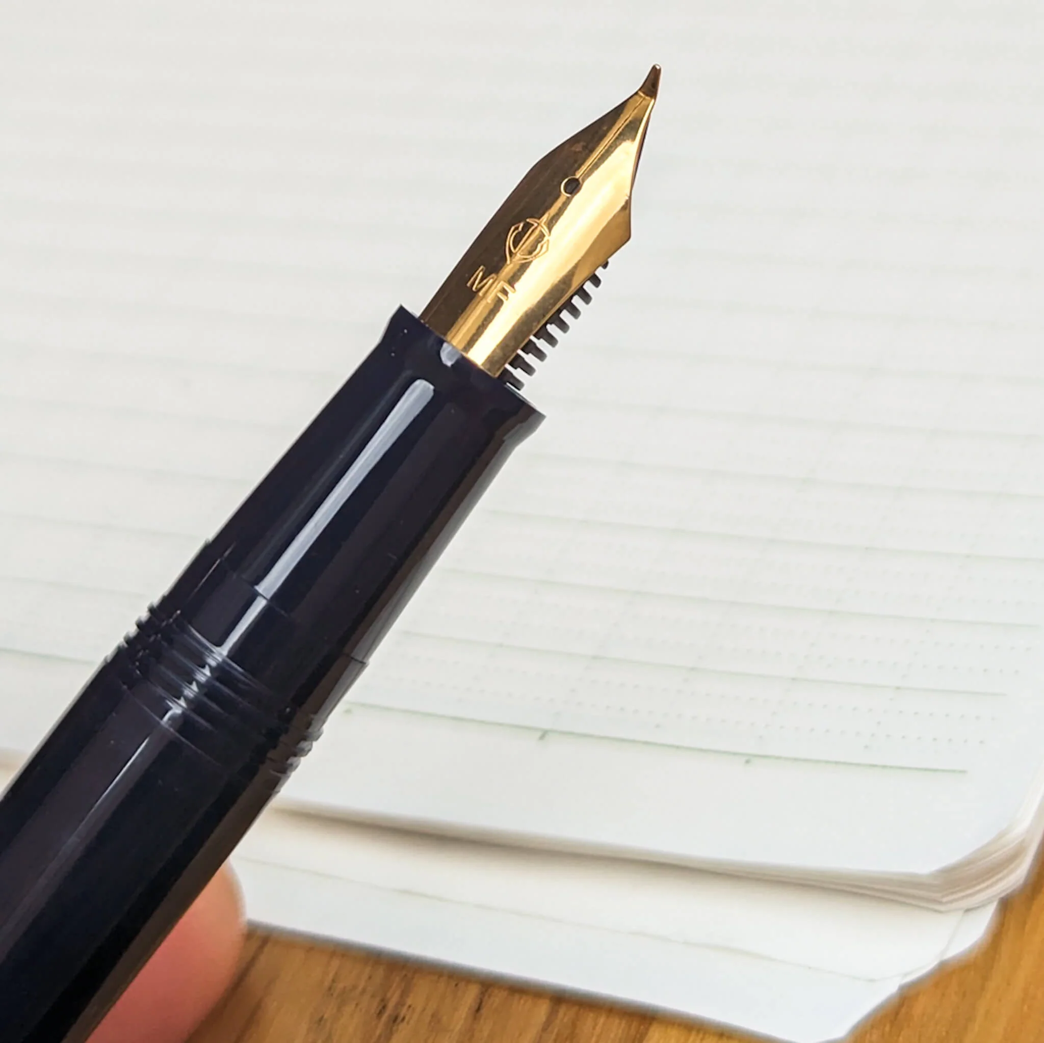 Sailor Fude De Mannen 40 degrees nib Navy Blue Fountain Pen - Image 4
