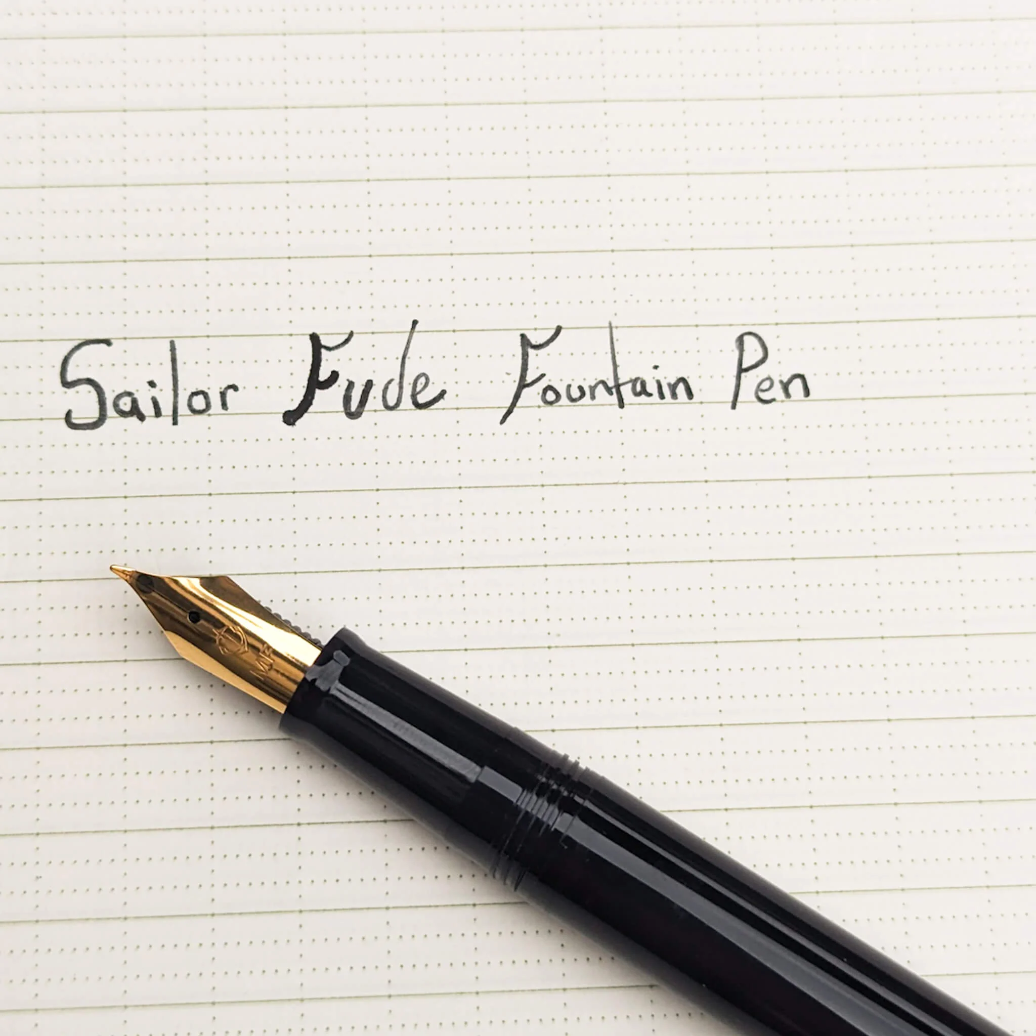 Sailor Fude De Mannen 40 degrees nib Navy Blue Fountain Pen - Image 5